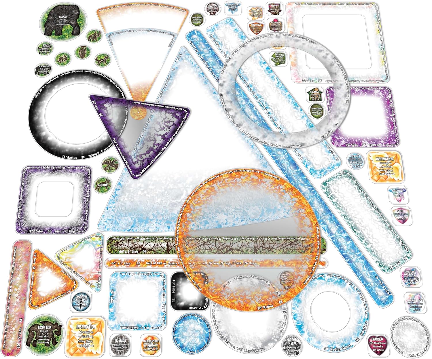 Arcknight D&D 5E AOE Templates 24pc Set
