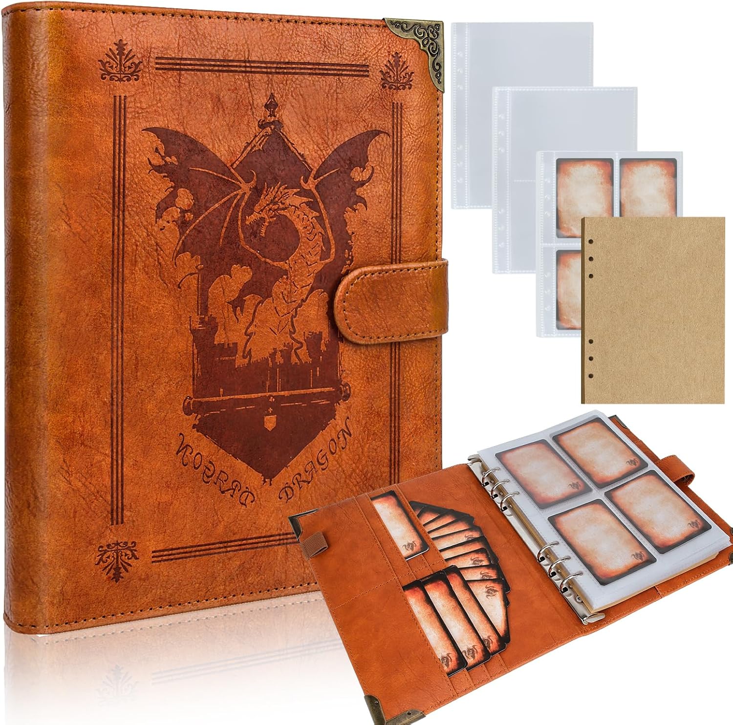 Byhoo PU Leather Spellbook 30 Card Sleeves