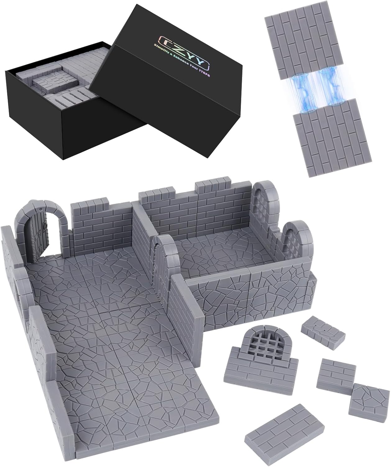 CZYY Magnetic Modular Dungeon Tiles 58pc