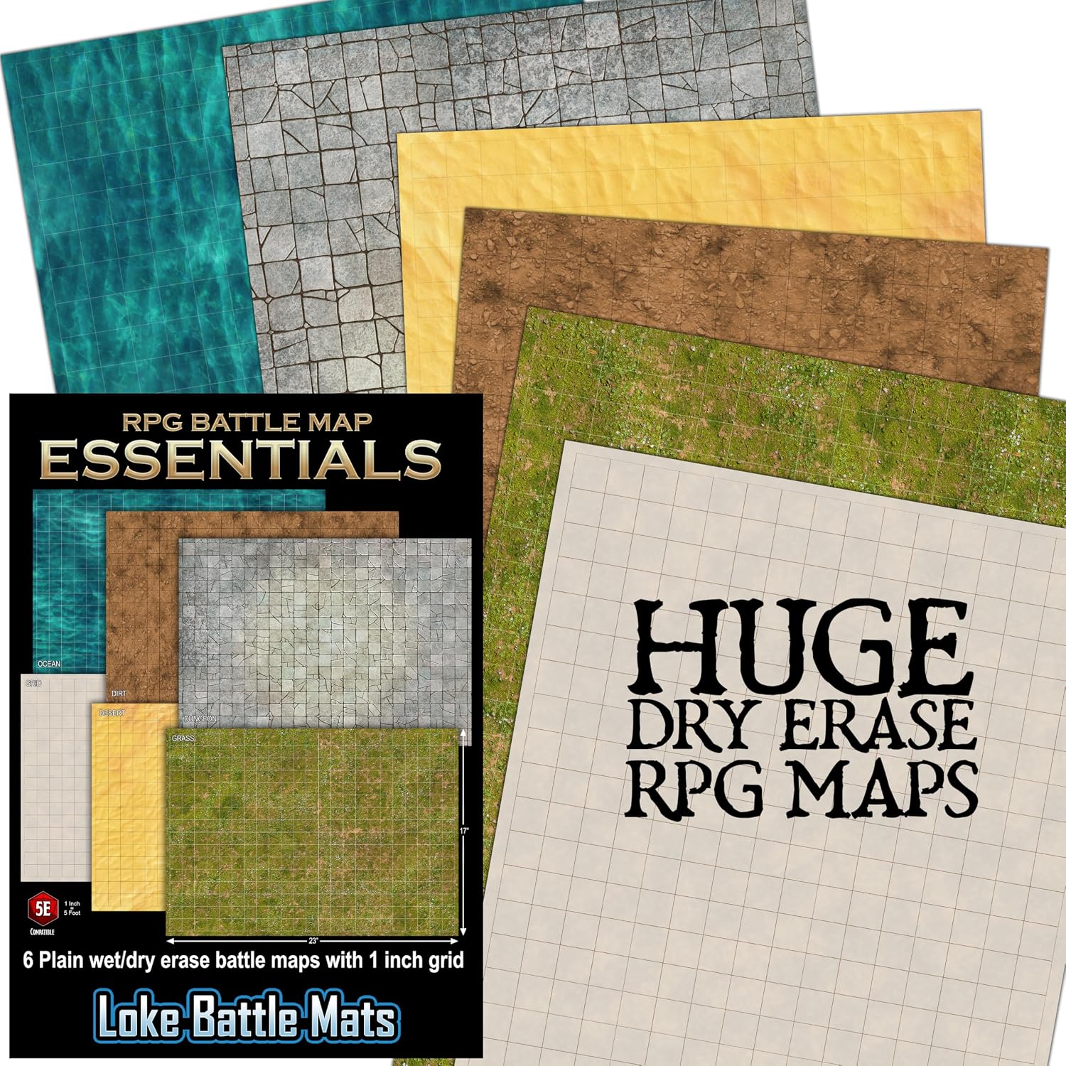 Loke Essential RPG Battle Maps Starter Set