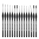 PANDAFLY Detail Paint Brushes Set for Fine Detailing & Art Painting - 15pcs