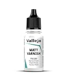 Vallejo - Permanent Acrylic Varnish - Matte Finish 18 ml (0.6 fl.oz.) - Extraordinary Hardness & Permanence - Scratch Resistant & Non-Yellowing