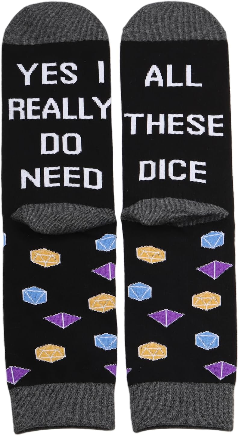 PXTIDY D&D Dice Socks (2 Pairs)