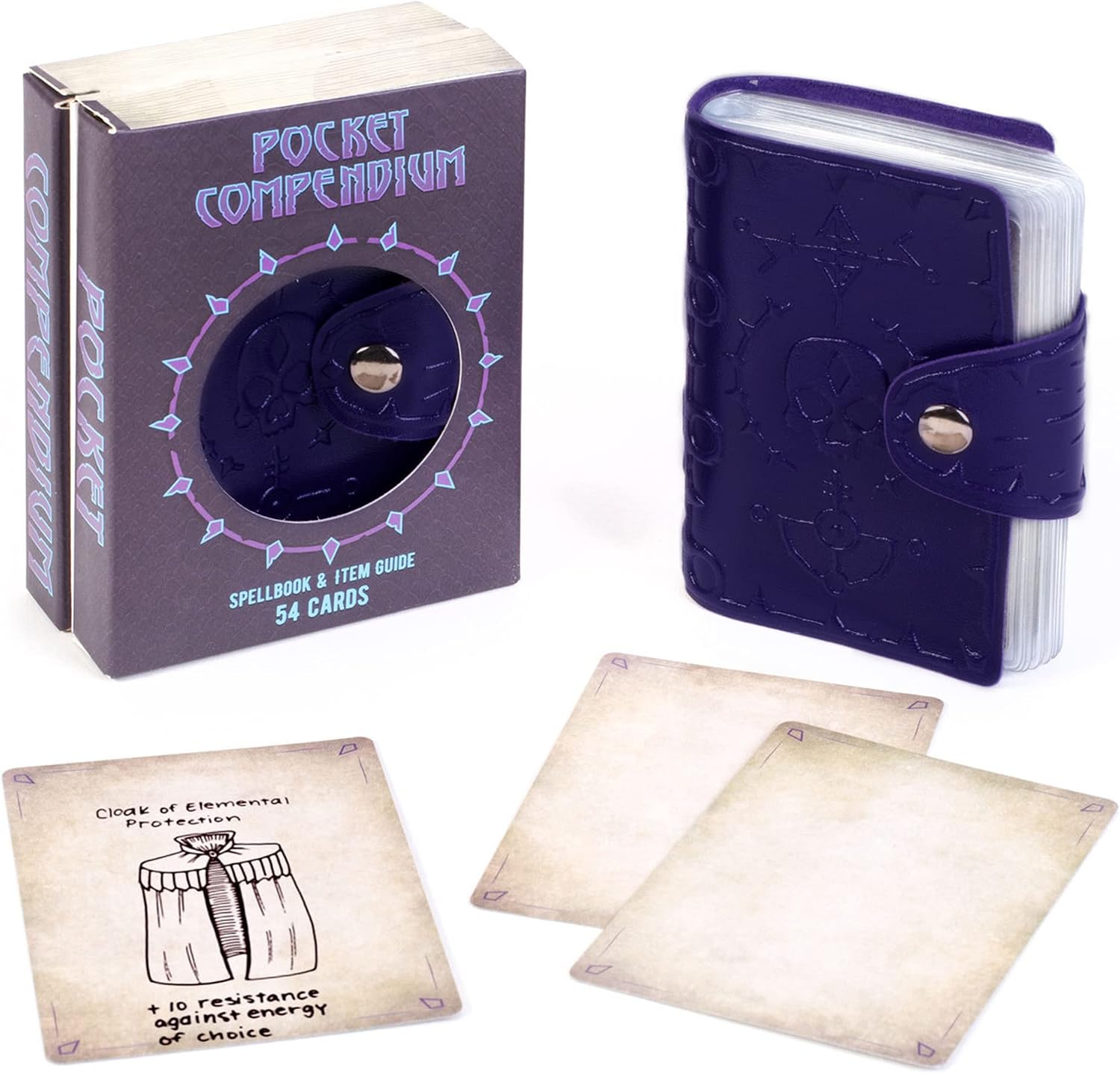 d&d spell card binder Leather Book: Holder 4 standard card pages and 40 Dragon Shield Binder: Spell Codex